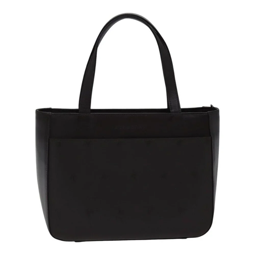 BURBERRY Hand Bag Nylon Leather Brown Silver - Picture 3 of 15